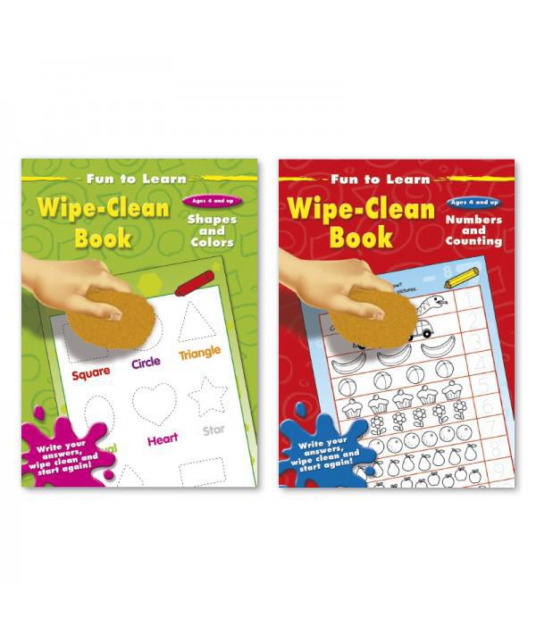 Children's Fun to Learn Wipe-Clean Coloring and Sticker Activity Book, Numbers and Counting