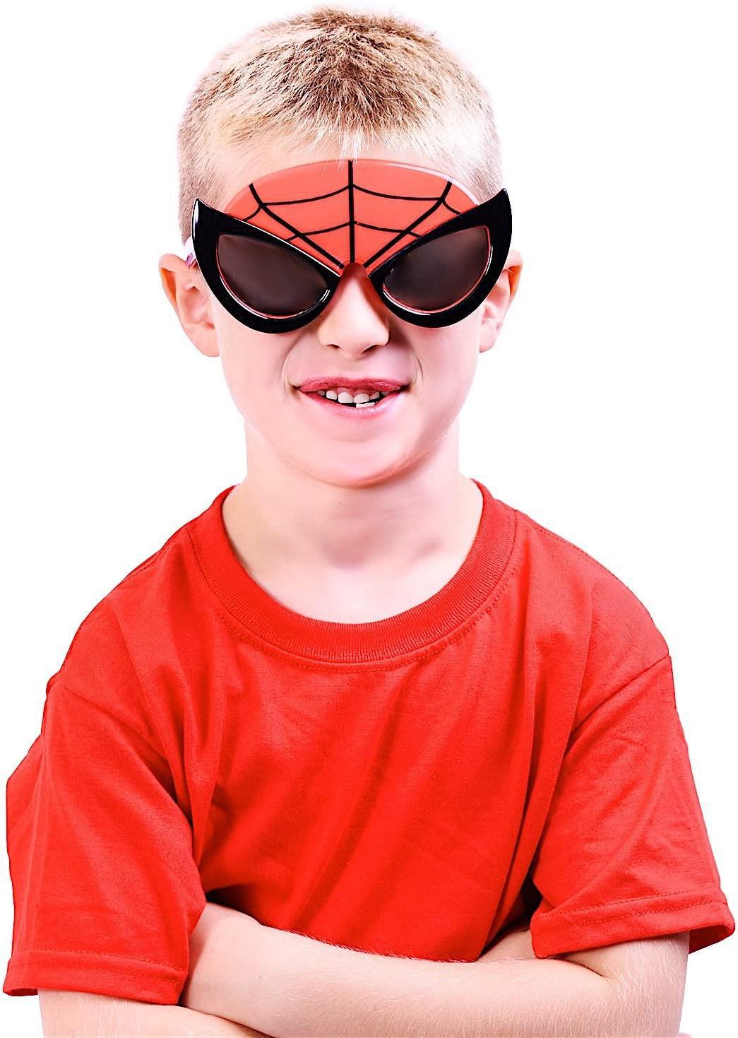 Sun-Staches Costume Sunglasses Marvel Lil' Characters Spiderman Party Favors UV400  Lil' Characters Spiderman Party Favors UV400