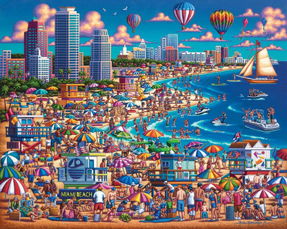 Best of Miami Beach Mini Travel Puzzle-60 Pcs