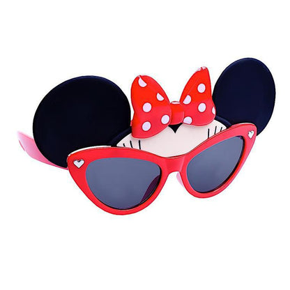 Sun-Staches Officially Licensed Lil' Characters Minnie Glasses, 8", Black, Red, Beige, Pink