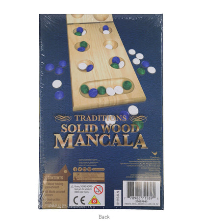 Mancala Board Game, Solid Wood Folding Mancala Board Game Portable Travel Game
