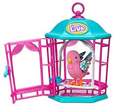 Little Live Pets Interactive Light-up Bird Electronic Pet with Cage, Rainbow Glow - Random Color Pick