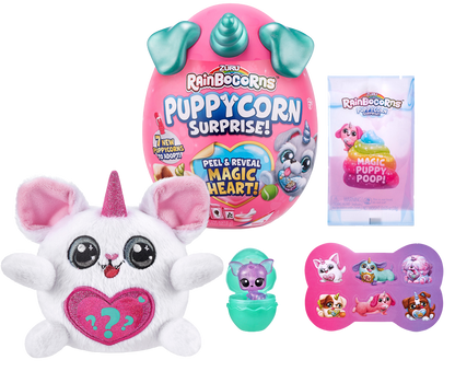 Rainbocorns Sparkle Heart Surprise Series 4 Puppycorn by ZURU, Surprise Egg - Random Color pick