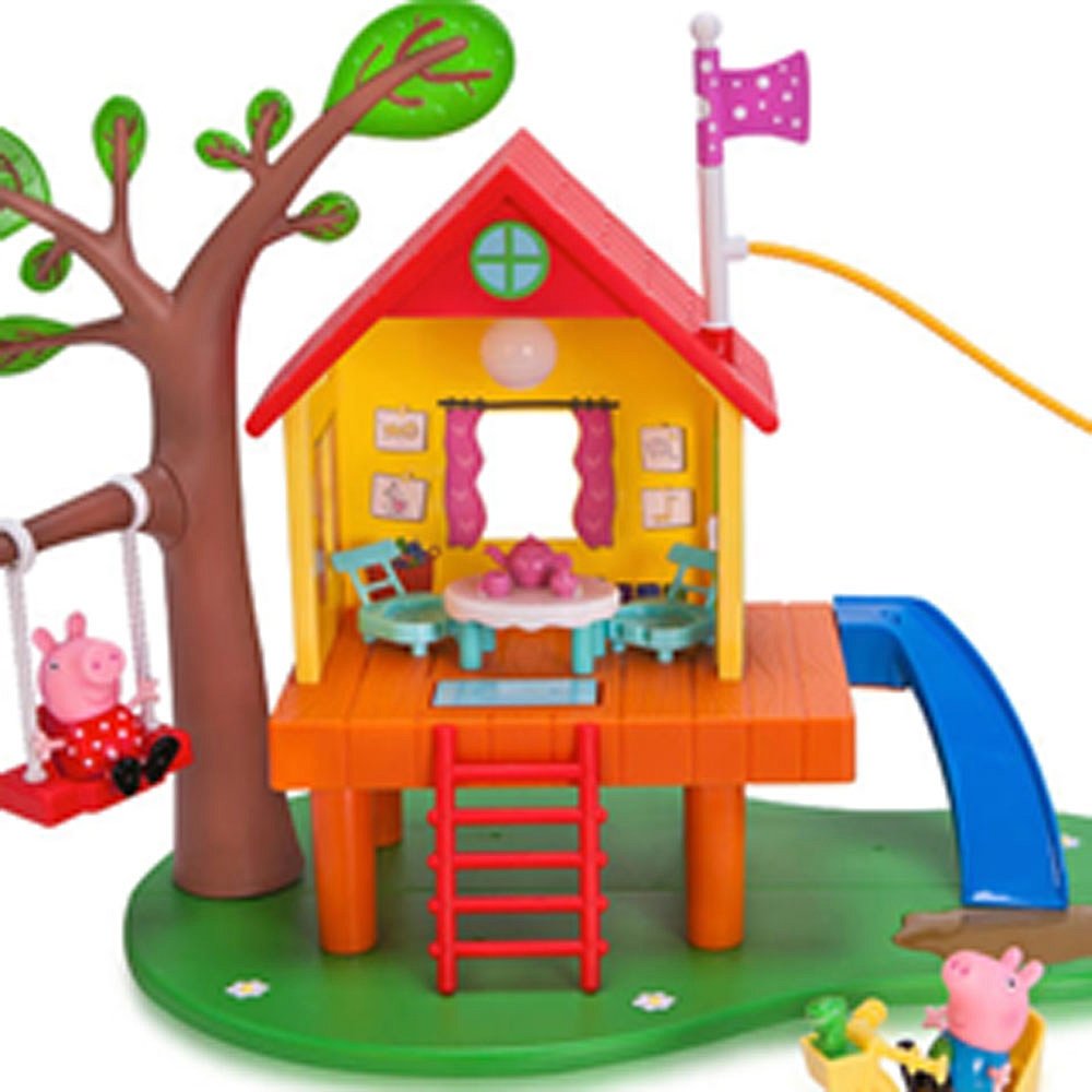 Peppa Pig's Treehouse & George's Fort Playset with Richard Rabbit
