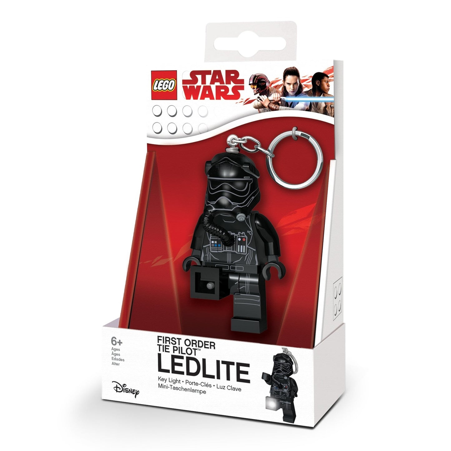 LEGO Star Wars Tie Fighter Pilot LED Keychain Light - 3 Inch Tall Figure (KE113)