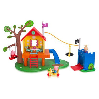 Peppa Pig's Treehouse & George's Fort Playset with Richard Rabbit