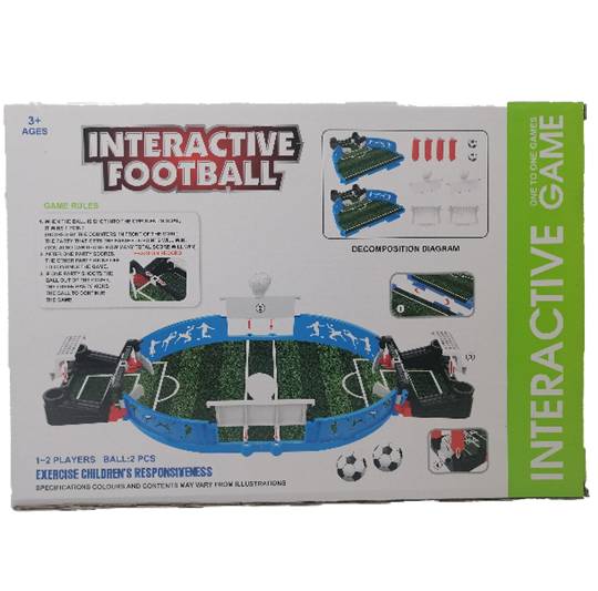 Football Family Interactive Table Game - Soccer Mini Hoop Net Ball Pump Play Set