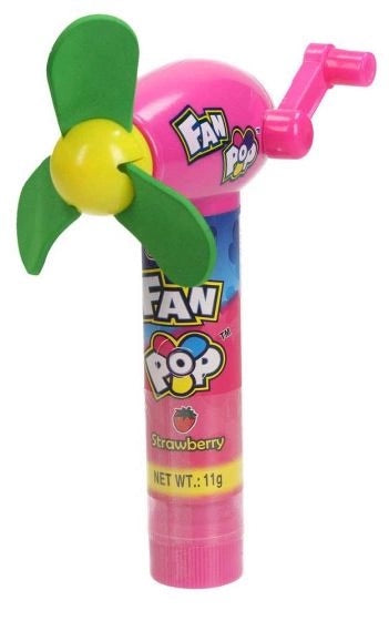 Kidsmania Fan Pop Filled Candy Lollipop Kids Toy 0.39 oz Each - No Battery Needed 1Pcs