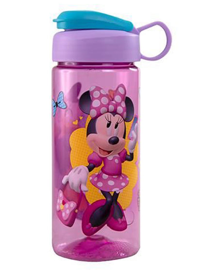 Zak Designs Minnie Mouse 16.5oz Sullivan Drinking Bottle - Made of Plastic, Leak-Proof Water Bottle BPA-Free Random Style