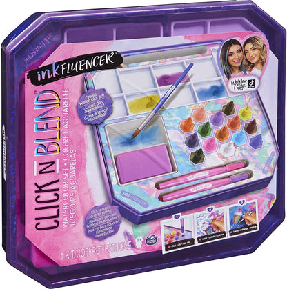 inkFLUENCER We Wear Cute Click N Blend Watercolor Set with 15 Color Tips