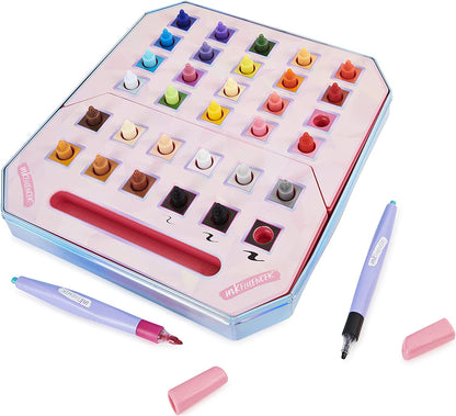 inkFluencer, We Wear Cute Click N Color Marker Set, Activity Kit with 32 Click-on Marker Tips