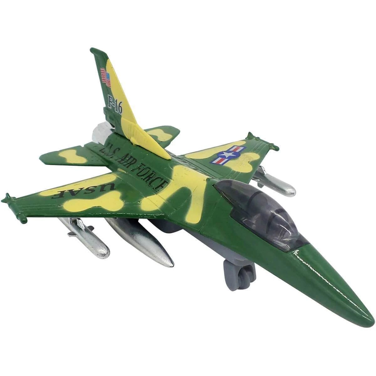 U.S. Airforce F-16 Fighter Jet Pullback Toy, Complete with pullback action and an opening cockpit- Assortment