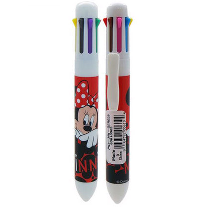 Disney Minnie Mouse Pen with 8 Colors Ink & Black Dots Design - Great Minnie Mouse Fan Gift, 1 Count