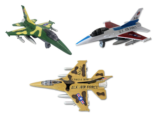 U.S. Airforce F-16 Fighter Jet Pullback Toy, Complete with pullback action and an opening cockpit- Assortment