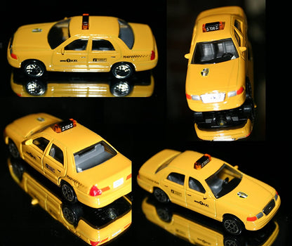Daron NYC Taxi, NYPD Police Car, and FDNY Fire Ladder Truck 1:64 Scale Diecast Emergency Vehicles 1 Pcs